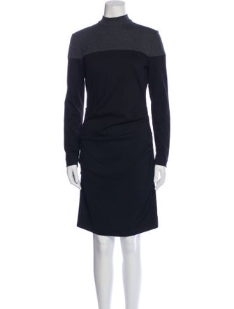 Nicole Miller Mock Neck Mini Dress