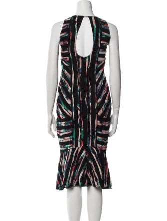 Nicole Miller Printed Midi Length Dress