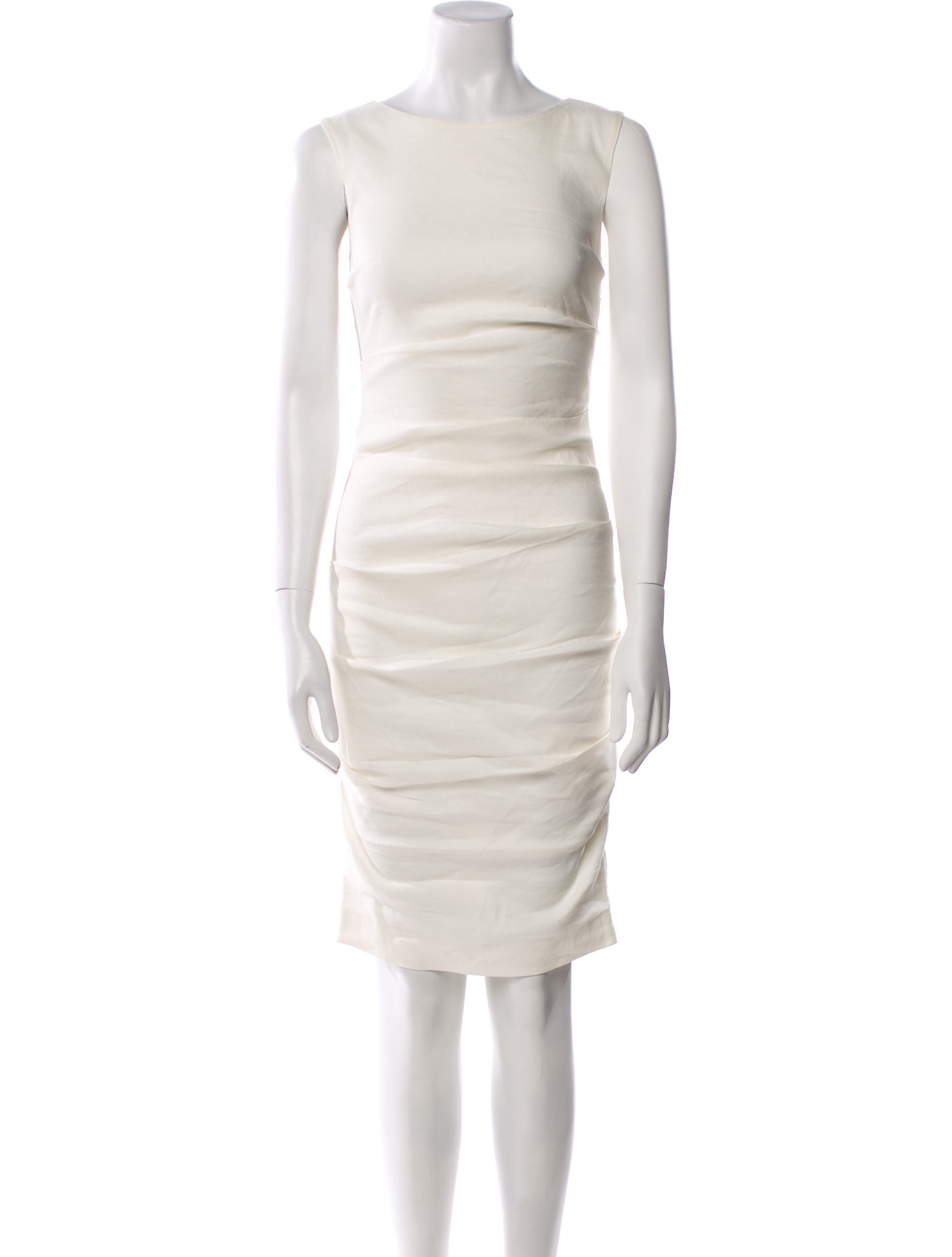 Nicole Miller Bateau Neckline Knee-Length Dress