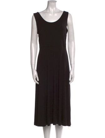 Nicole Miller Scoop Neck Midi Length Dress