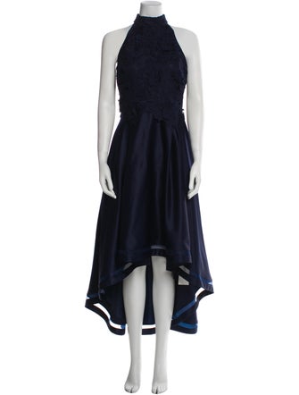 Nicole Miller Mock Neck Long Dress