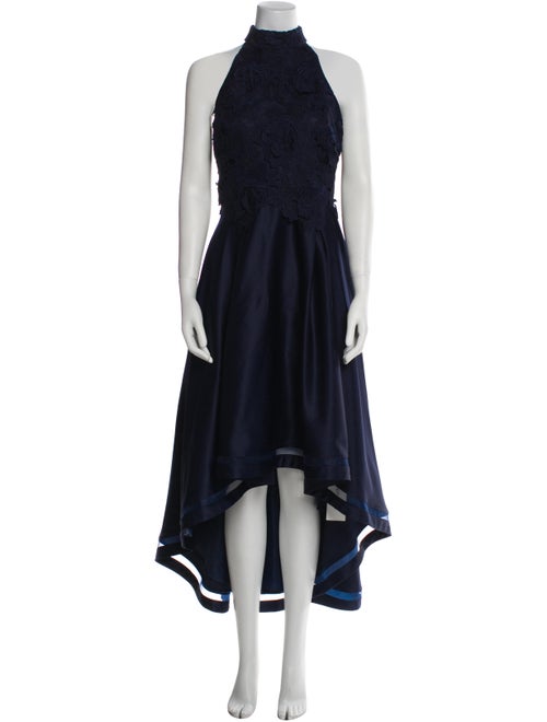 Nicole Miller Mock Neck Long Dress