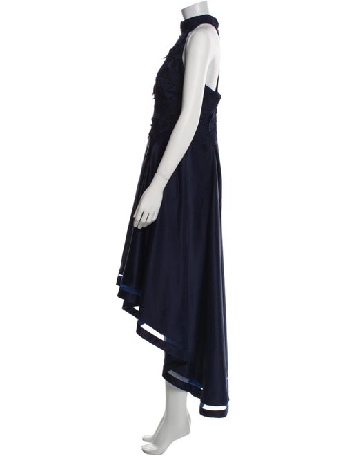 Nicole Miller Mock Neck Long Dress