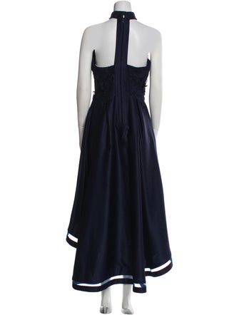 Nicole Miller Mock Neck Long Dress