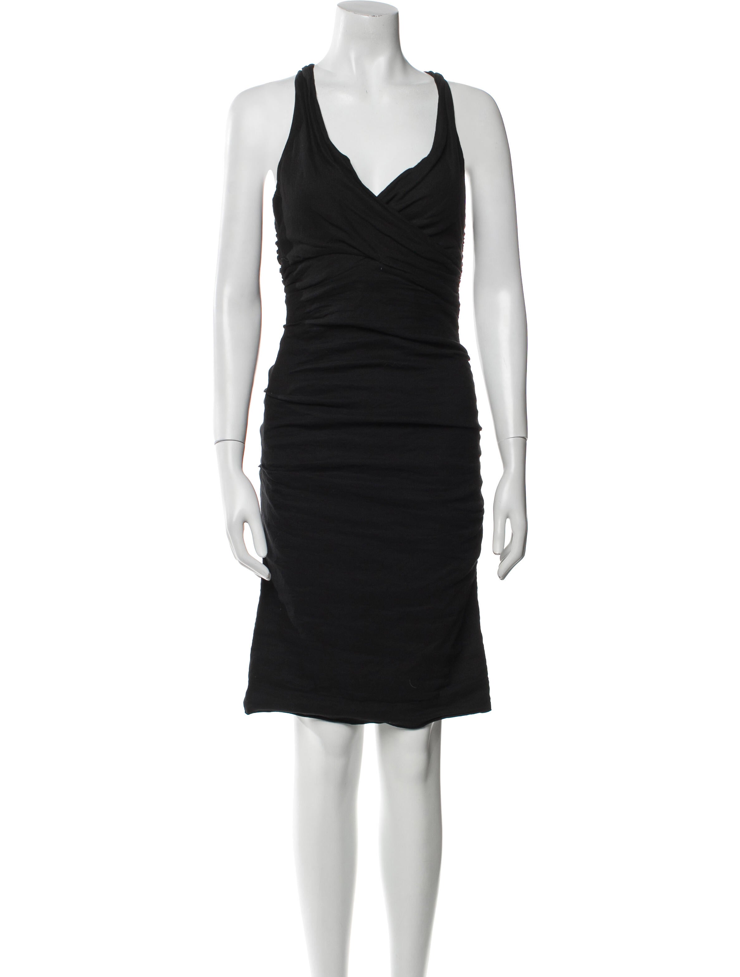 Nicole Miller V-Neck Knee-Length Dress