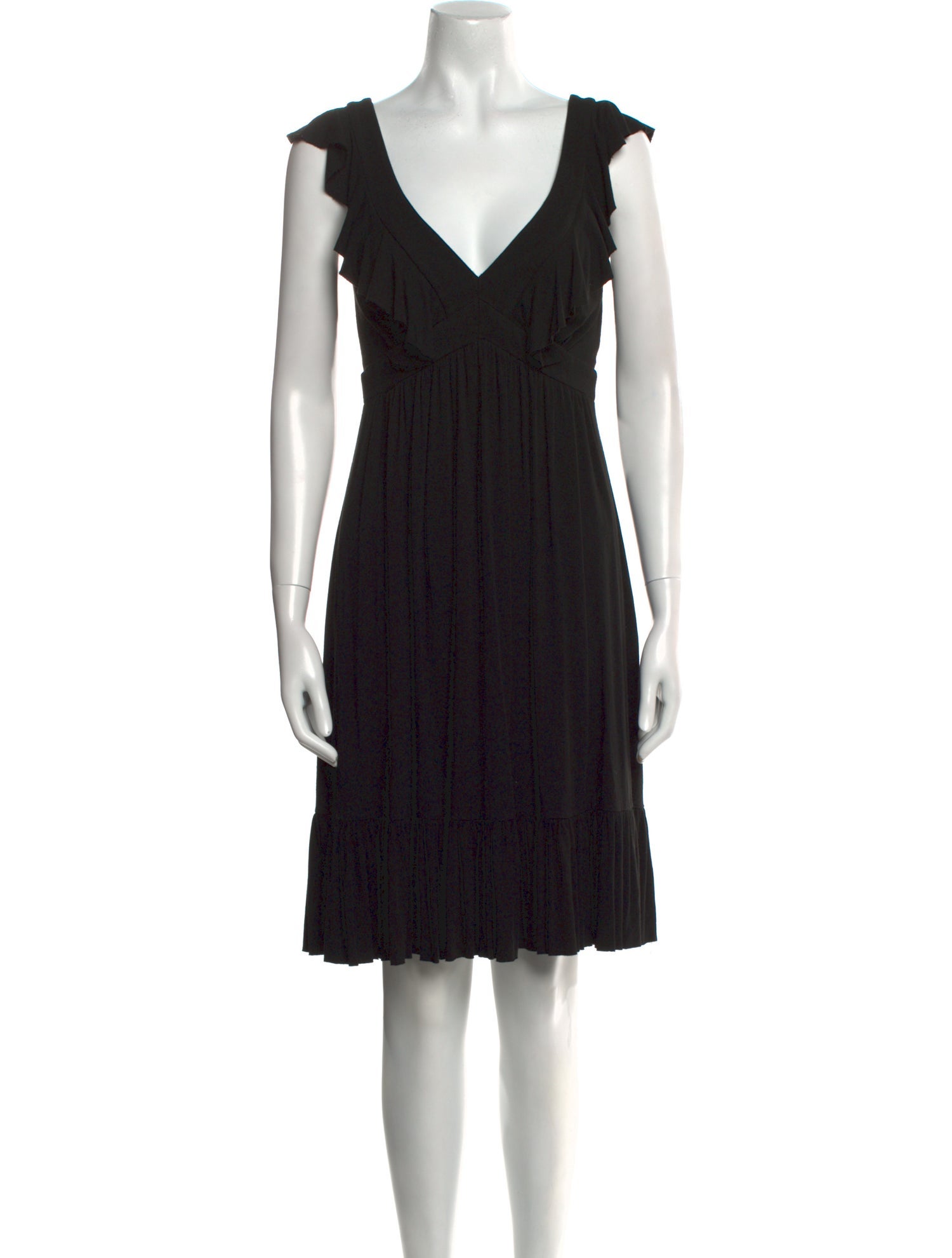 Nicole Miller V-Neck Knee-Length Dress