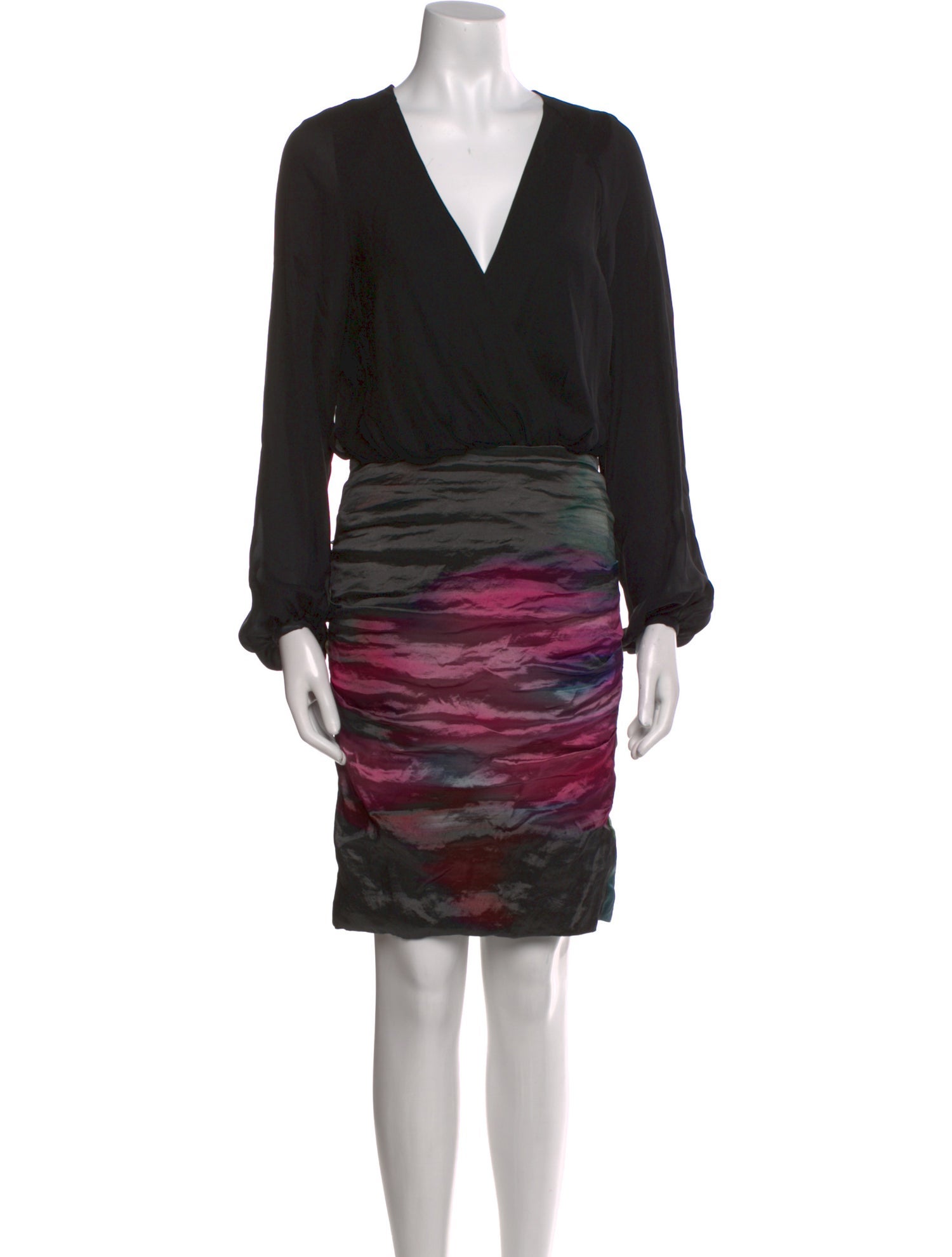 Nicole Miller Printed Knee-Length Dress