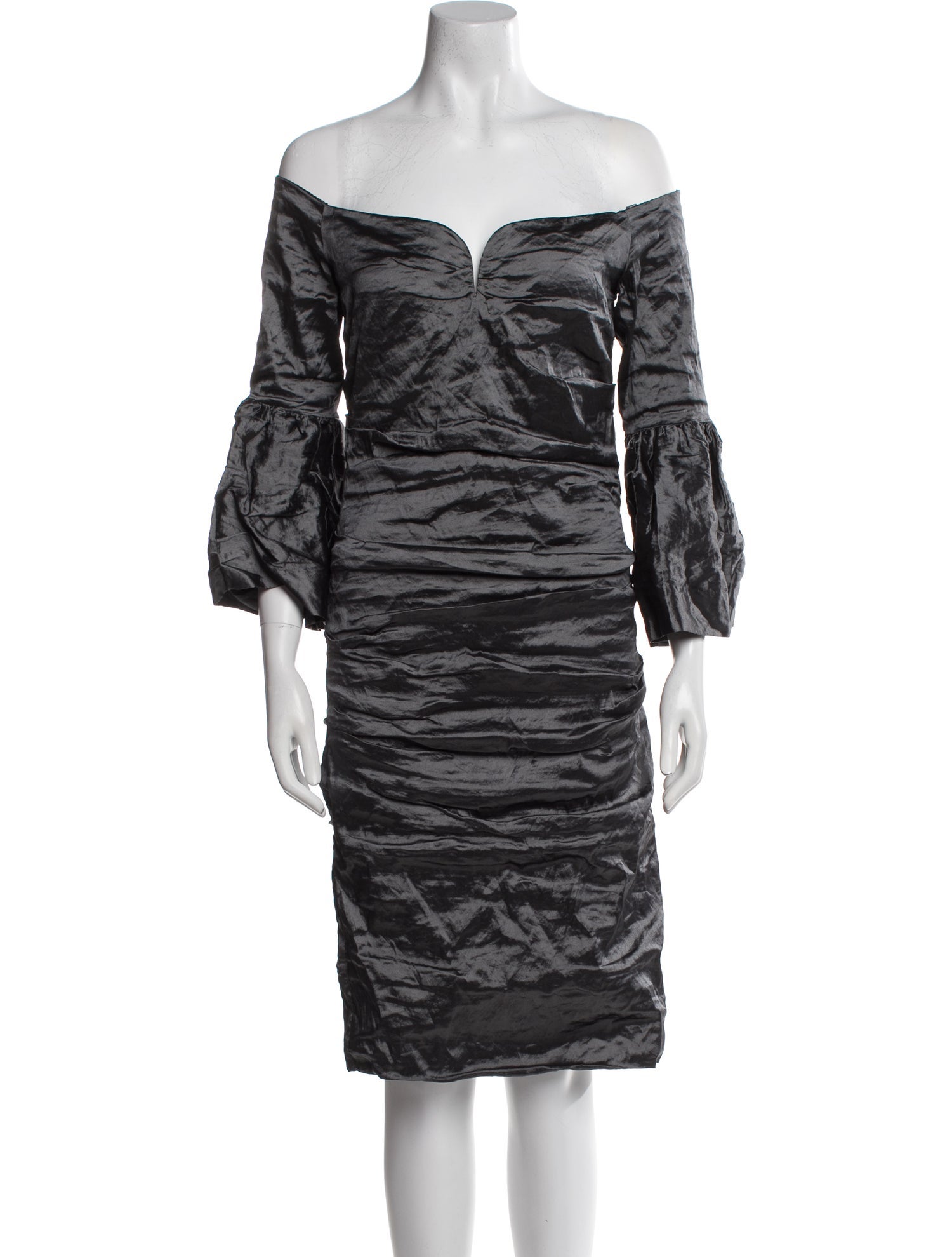 Nicole Miller Off-The-Shoulder Knee-Length Dress