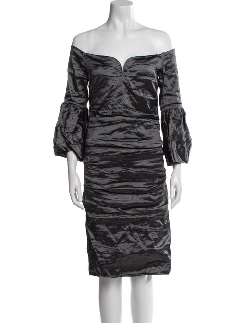 Nicole Miller Off-The-Shoulder Knee-Length Dress