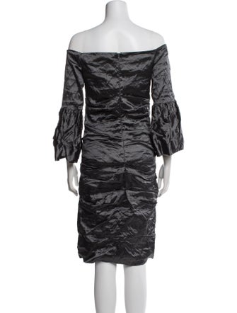 Nicole Miller Off-The-Shoulder Knee-Length Dress