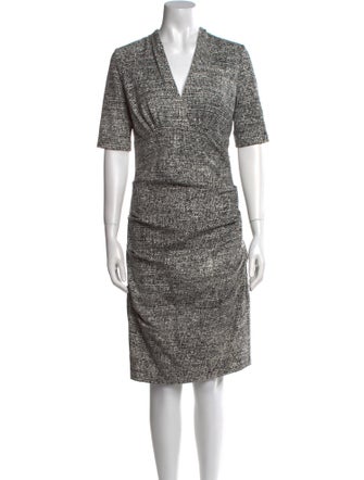Nicole Miller Printed Knee-Length Dress