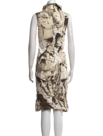 Nicole Miller Escorial Wool Midi Length Dress