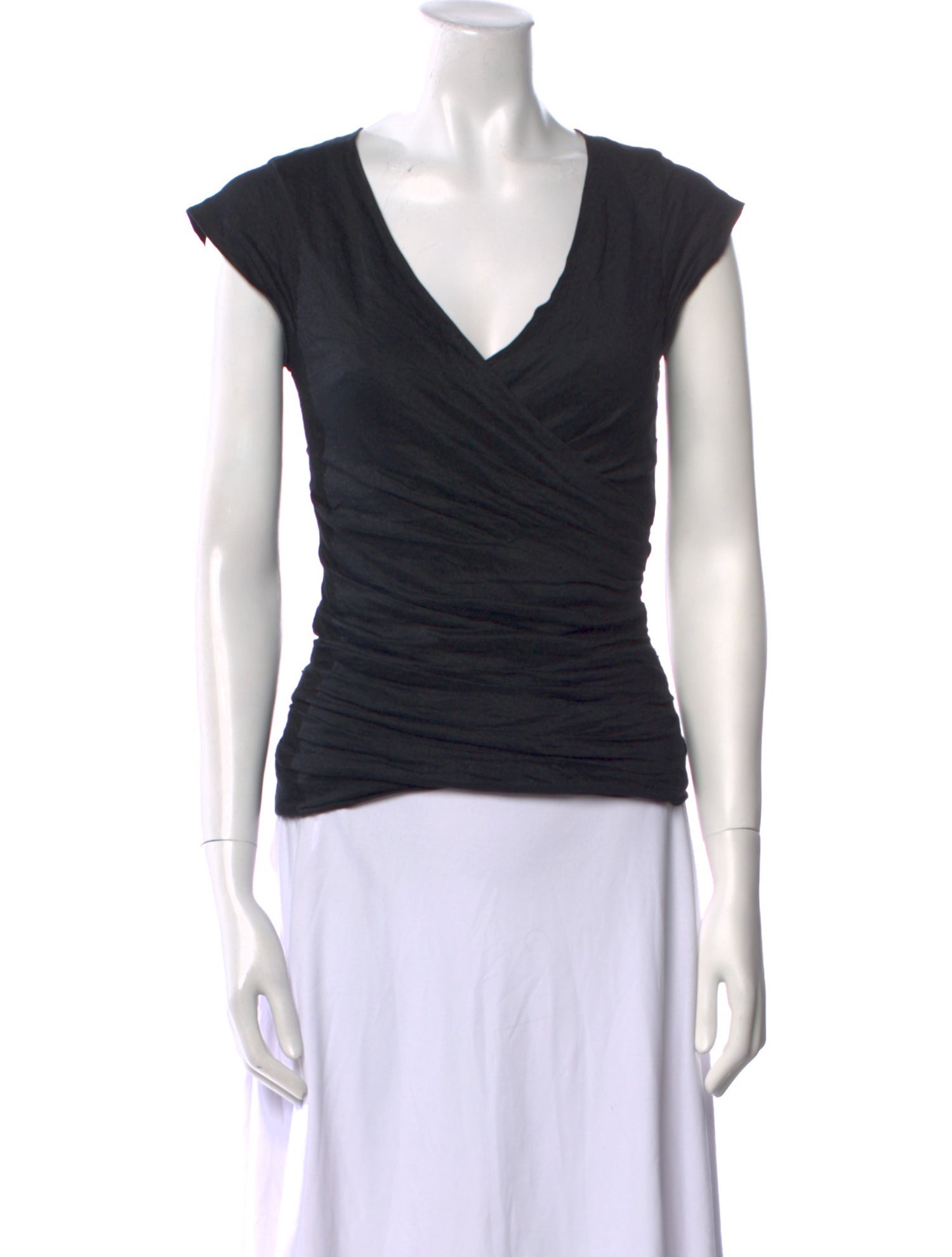 Nicole Miller V-Neck Short Sleeve Top