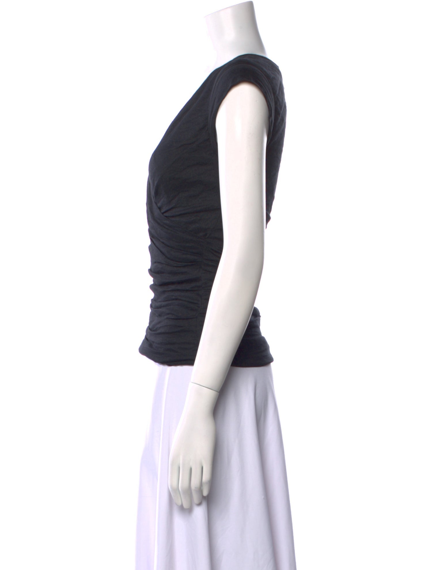 Nicole Miller V-Neck Short Sleeve Top