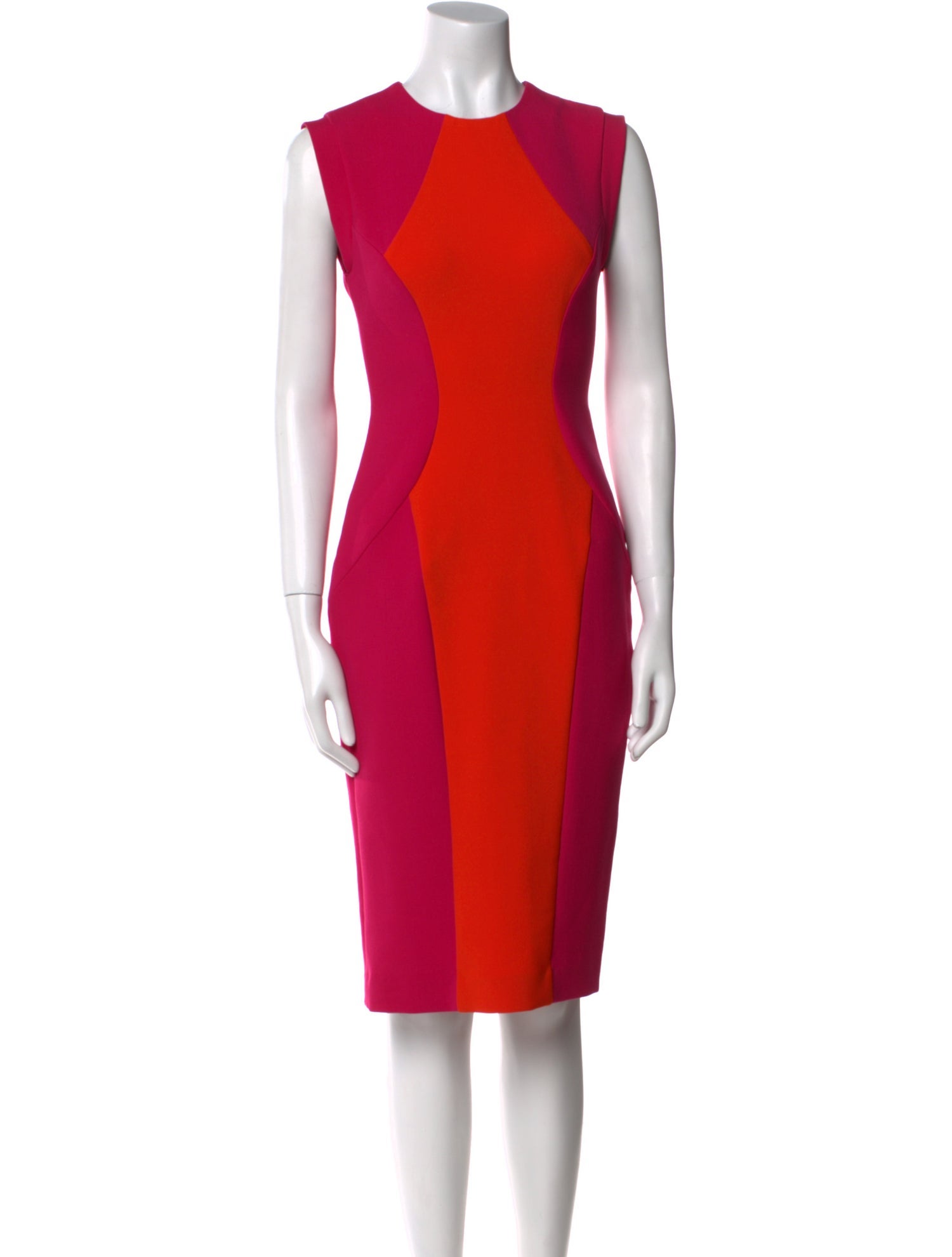 Nicole Miller Colorblock Pattern Midi Length Dress