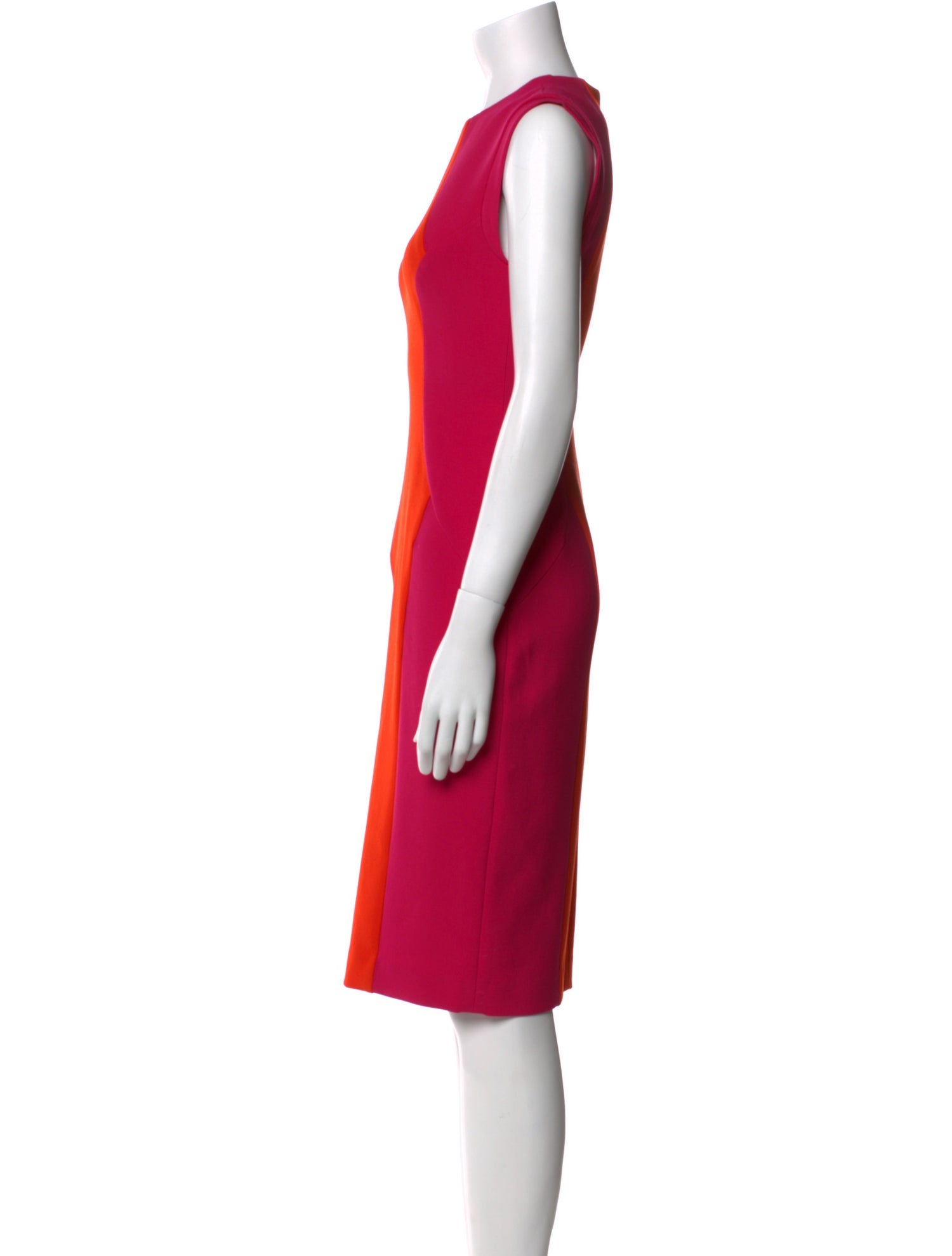 Nicole Miller Colorblock Pattern Midi Length Dress