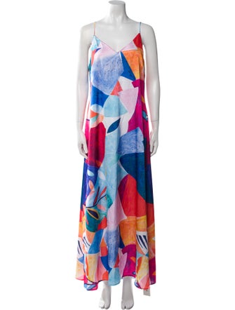 Nicole Miller Printed Long Dress