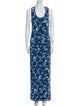 Nicole Miller Printed Long Dress