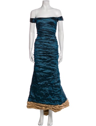 Nicole Miller Striped Long Dress