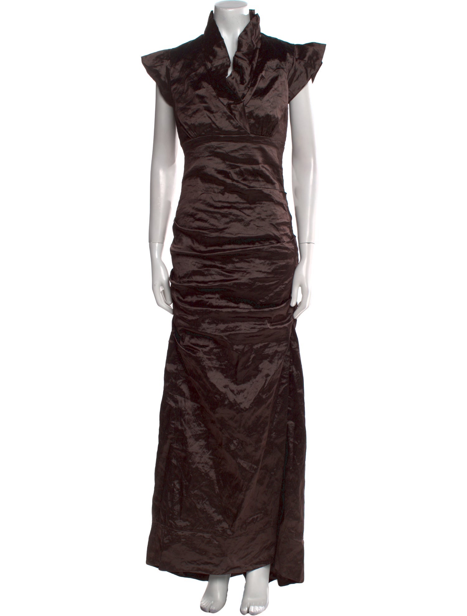 Nicole Miller Cowl Neck Long Dress