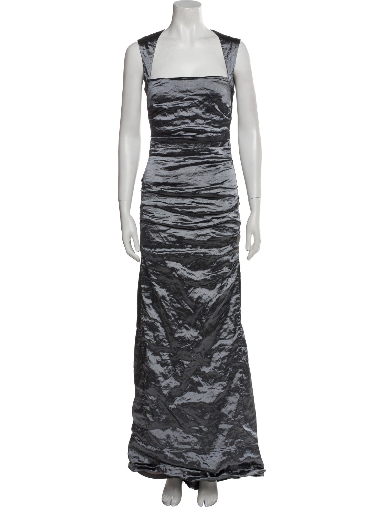 Nicole Miller Square Neckline Long Dress