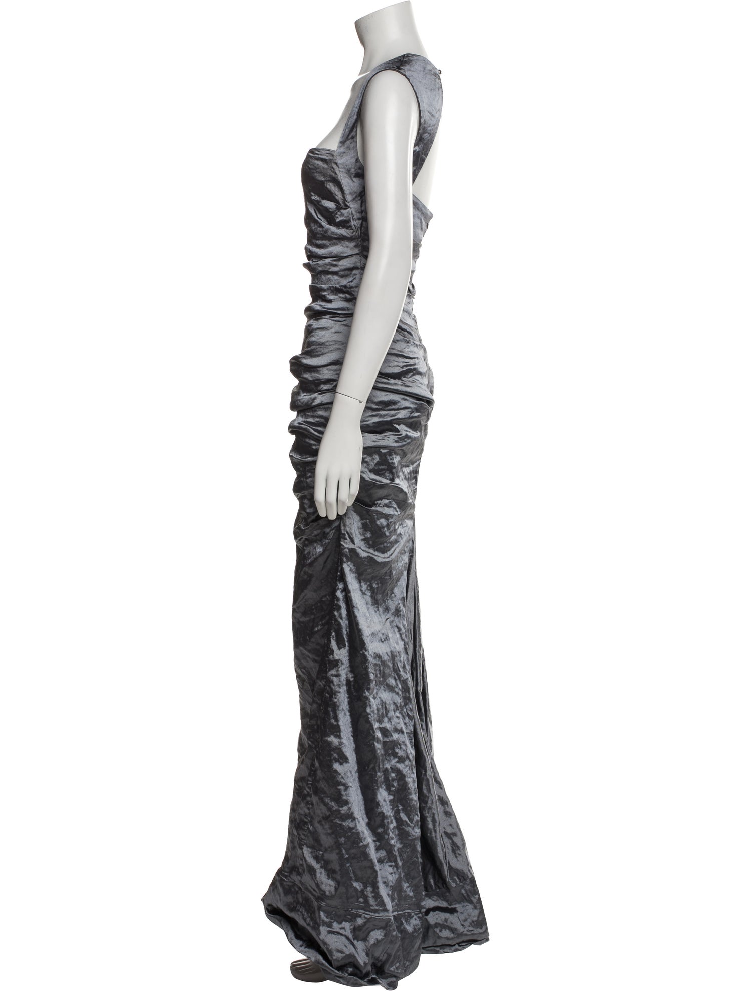 Nicole Miller Square Neckline Long Dress