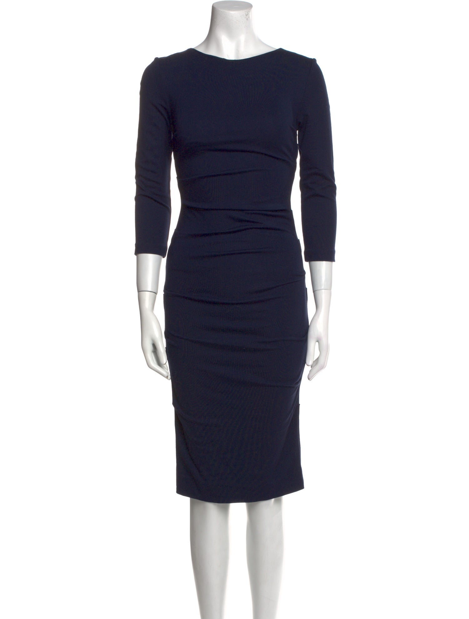 Nicole Miller Bateau Neckline Knee-Length Dress