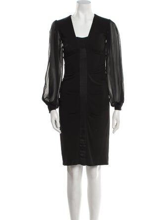 Nicole Miller Square Neckline Knee-Length Dress