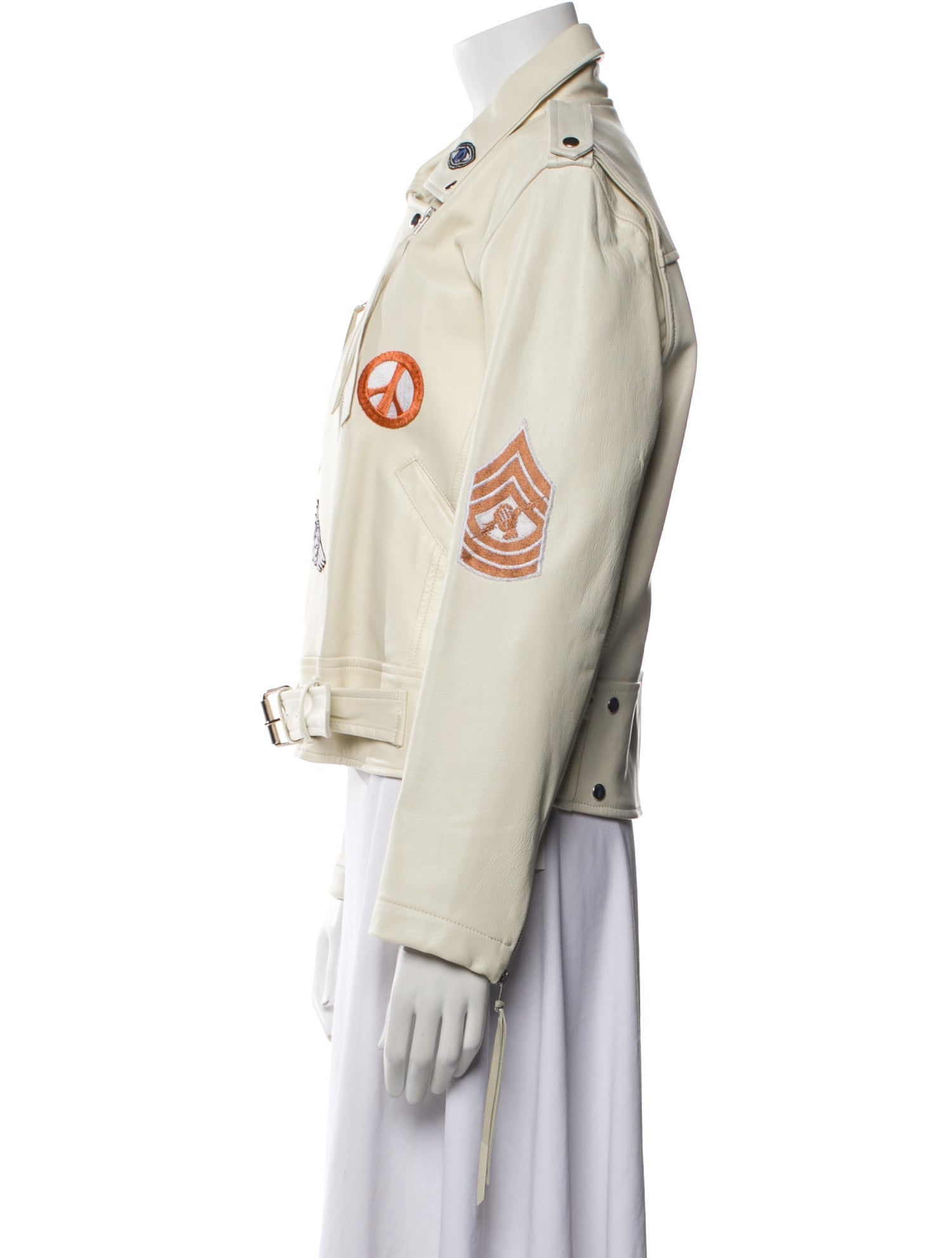 Nicole Miller Leather Biker Jacket