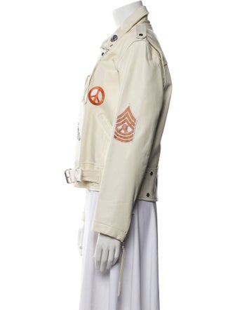 Nicole Miller Leather Biker Jacket