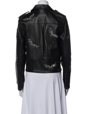 Nicole Miller Leather Biker Jacket