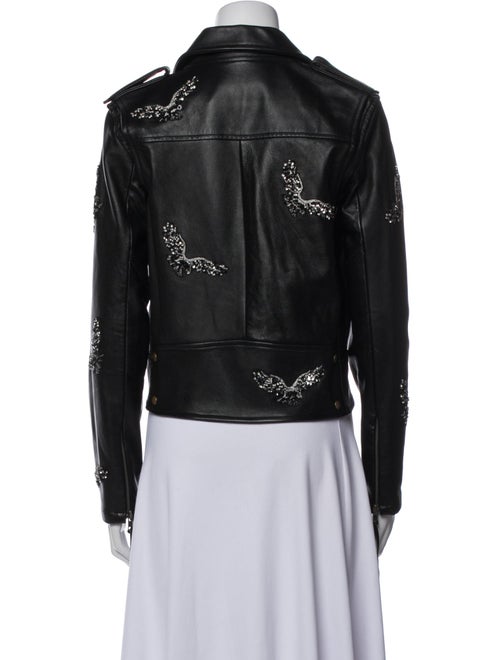 Nicole Miller Leather Biker Jacket