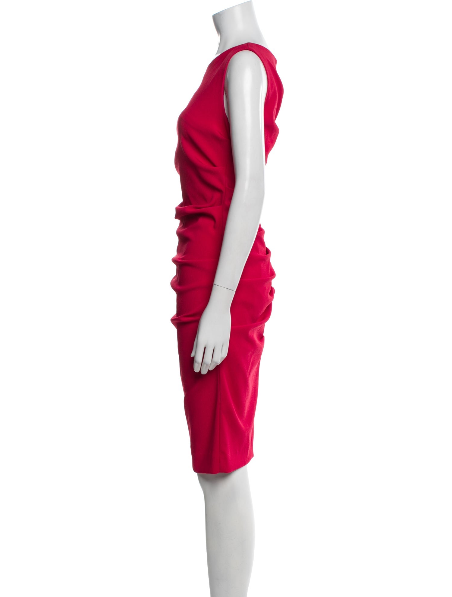 Nicole Miller Bateau Neckline Knee-Length Dress