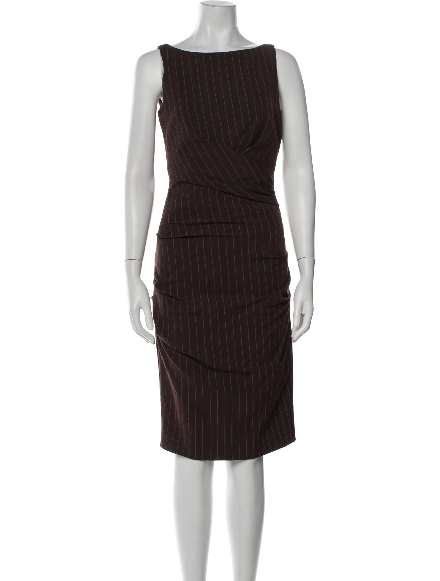 Nicole Miller Striped Knee-Length Dress