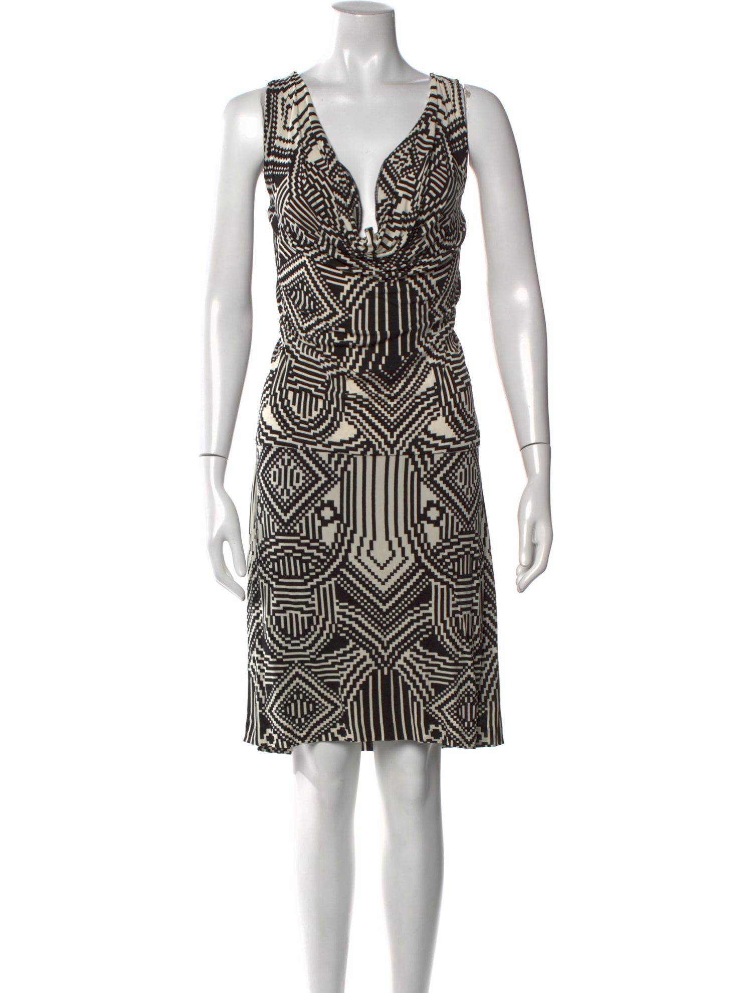 Nicole Miller Printed Knee-Length Dress