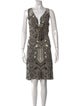 Nicole Miller Printed Knee-Length Dress