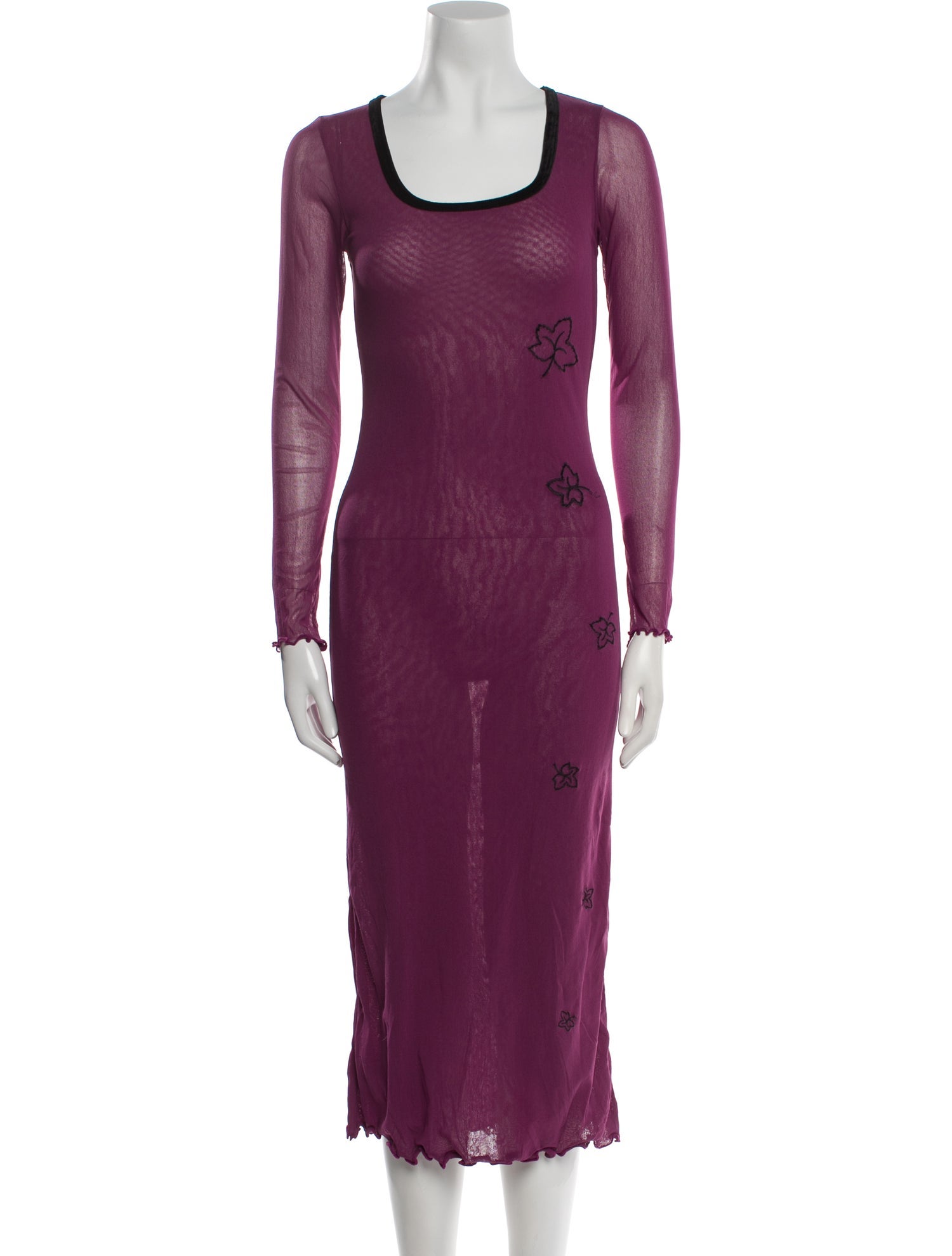 Nicole Miller Scoop Neck Long Dress