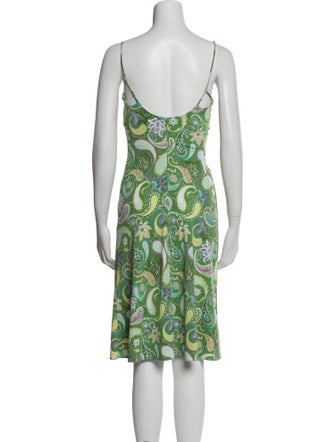 Nicole Miller Paisley Print Knee-Length Dress
