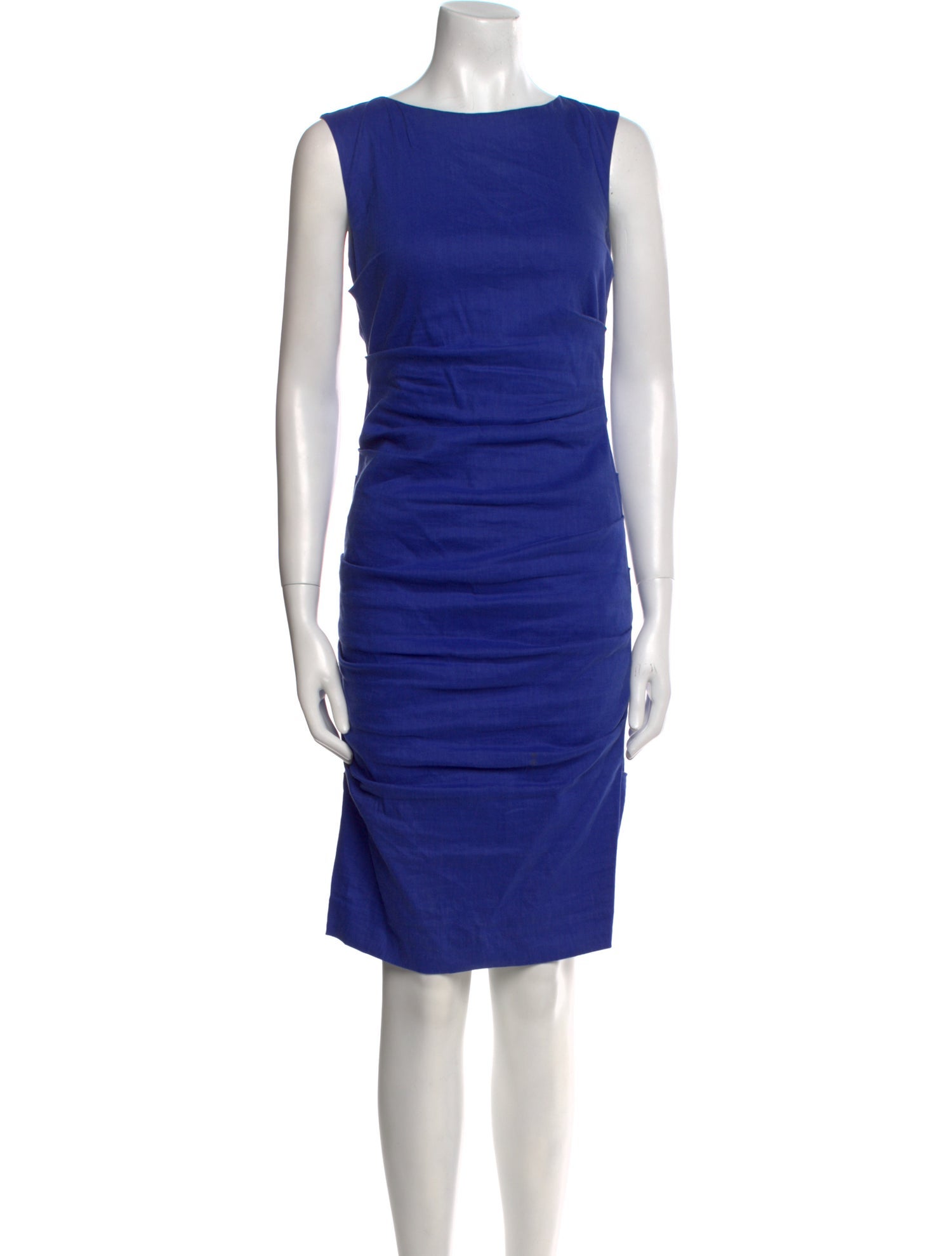 Nicole Miller Bateau Neckline Knee-Length Dress