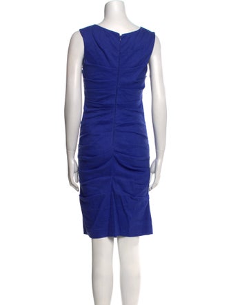Nicole Miller Bateau Neckline Knee-Length Dress
