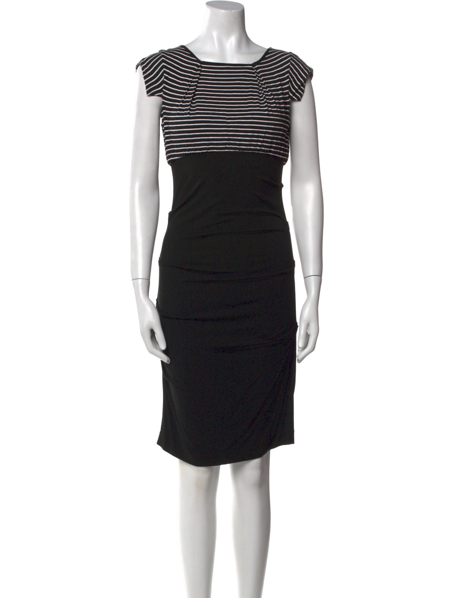 Nicole Miller Bateau Neckline Knee-Length Dress