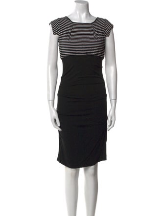 Nicole Miller Bateau Neckline Knee-Length Dress