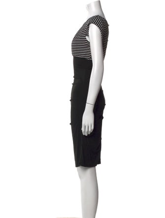 Nicole Miller Bateau Neckline Knee-Length Dress