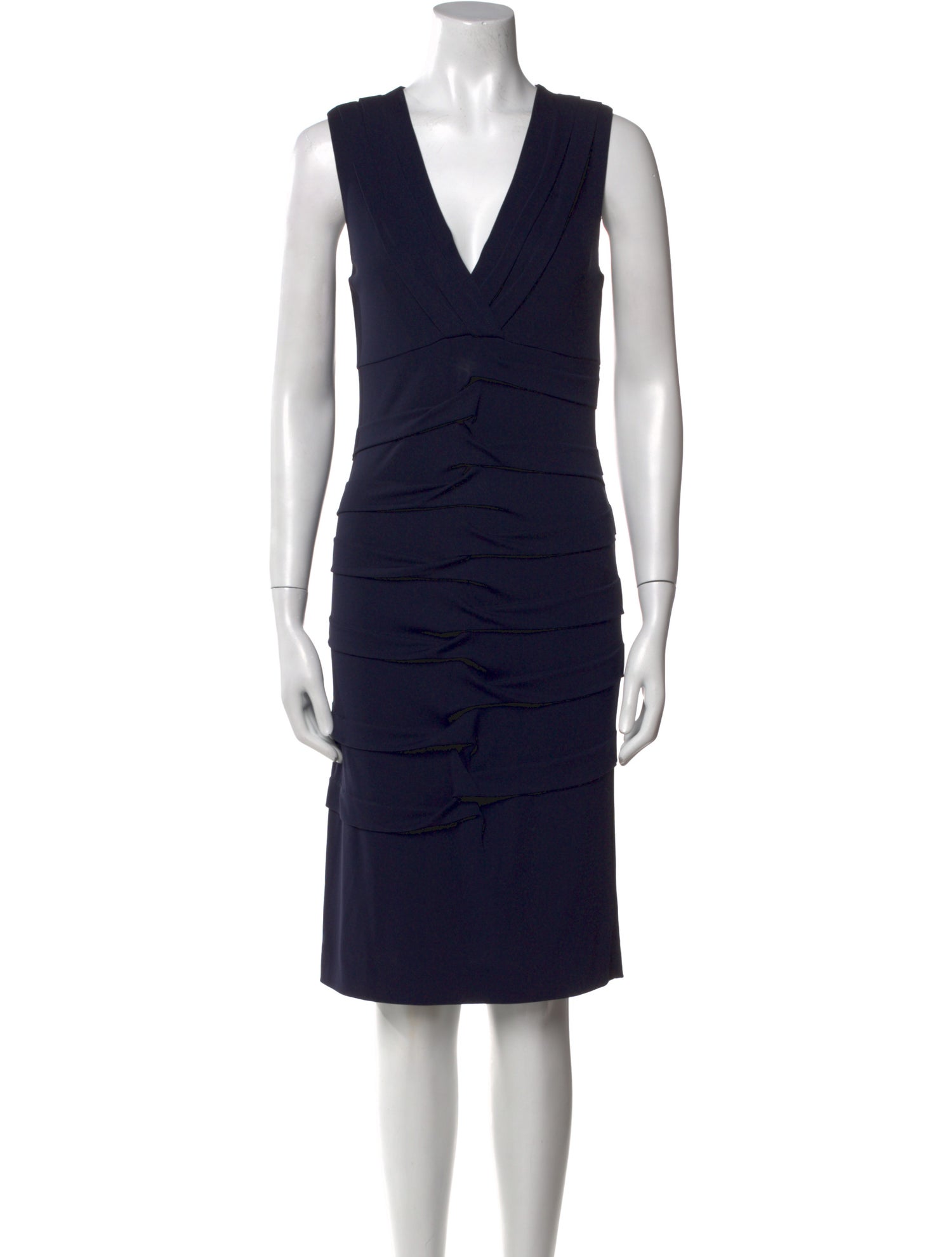 Nicole Miller V-Neck Knee-Length Dress