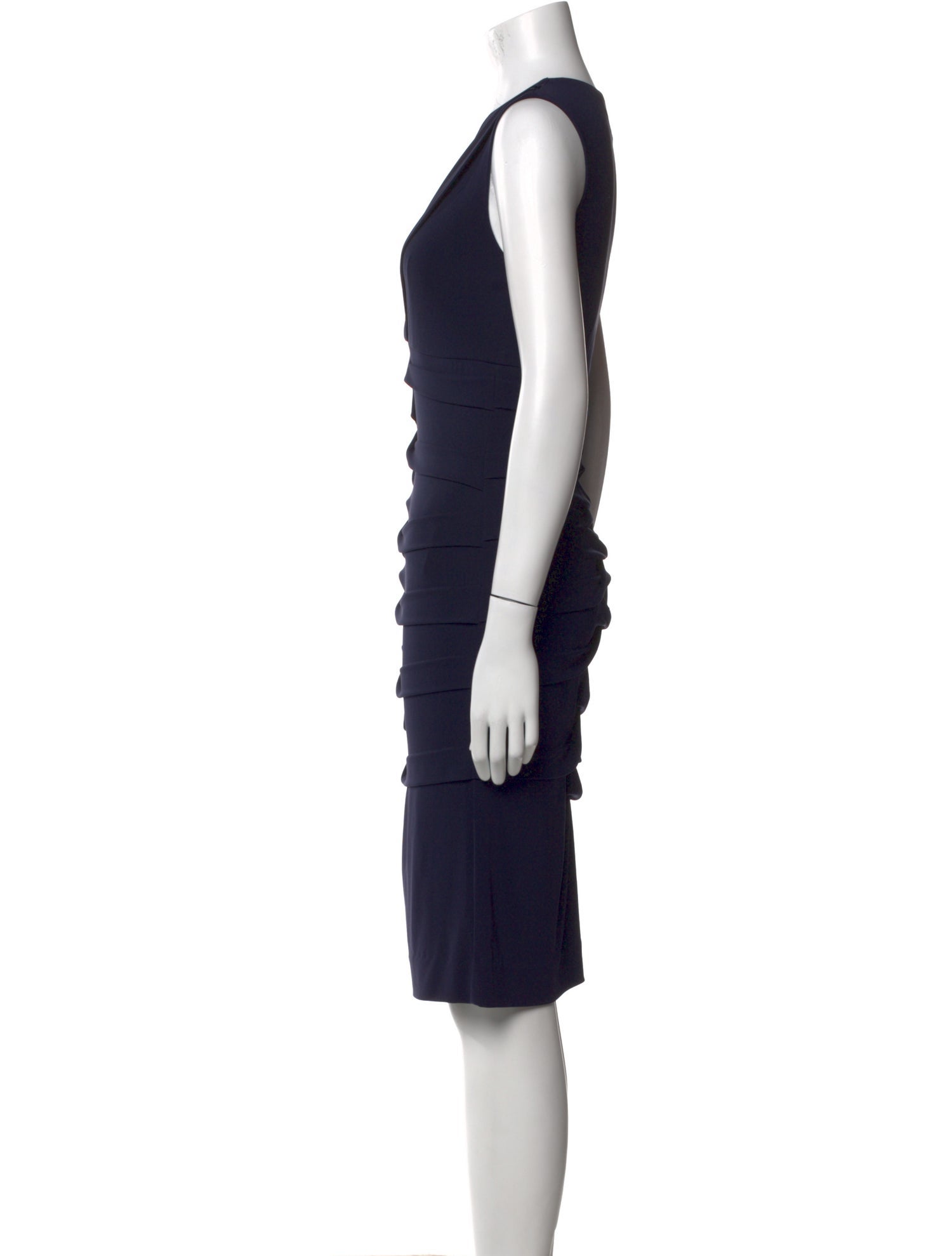 Nicole Miller V-Neck Knee-Length Dress