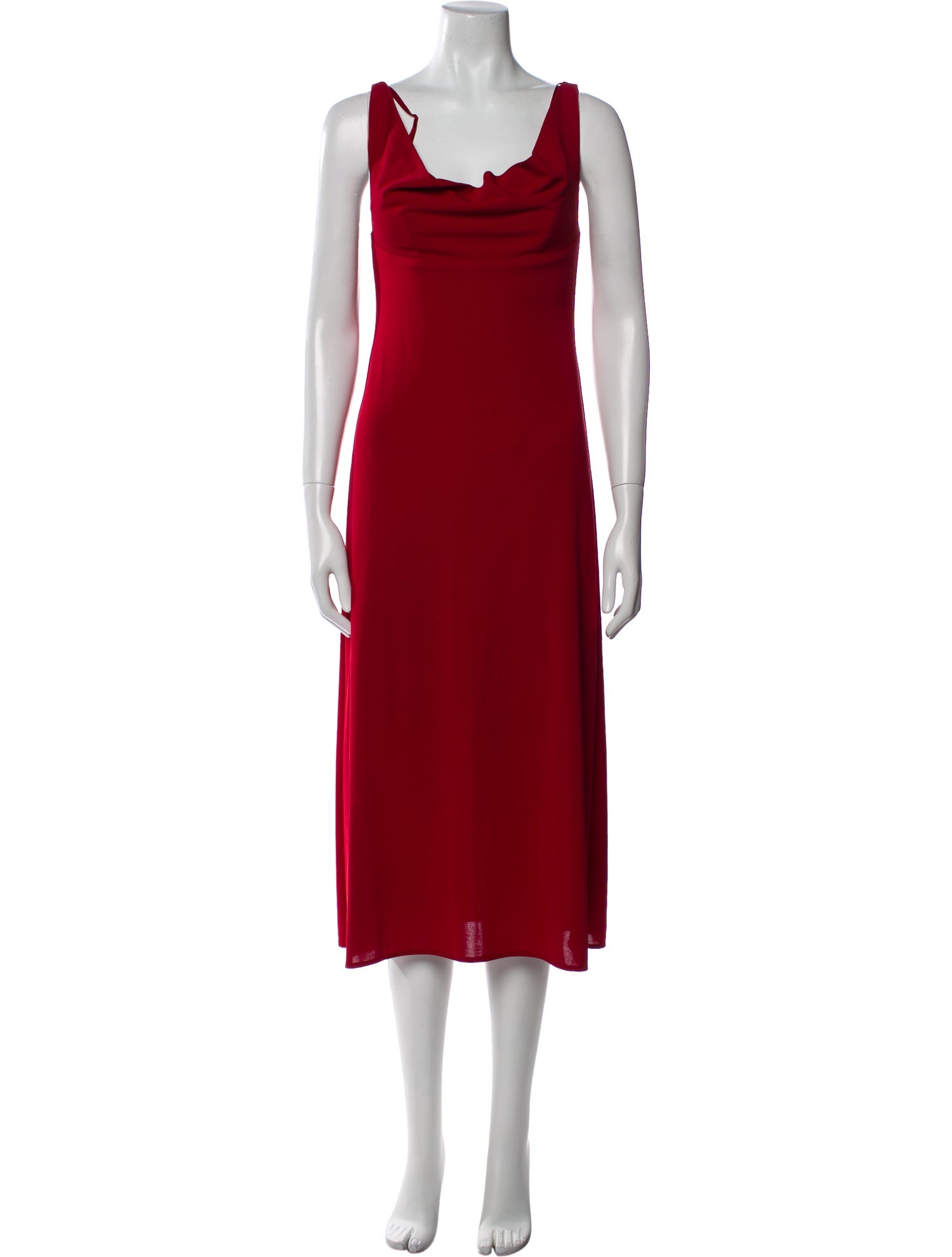 Nicole Miller Cowl Neck Midi Length Dress