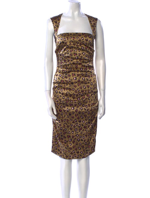 Nicole Miller Silk Midi Length Dress