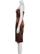 Nicole Miller Animal Print Knee-Length Dress