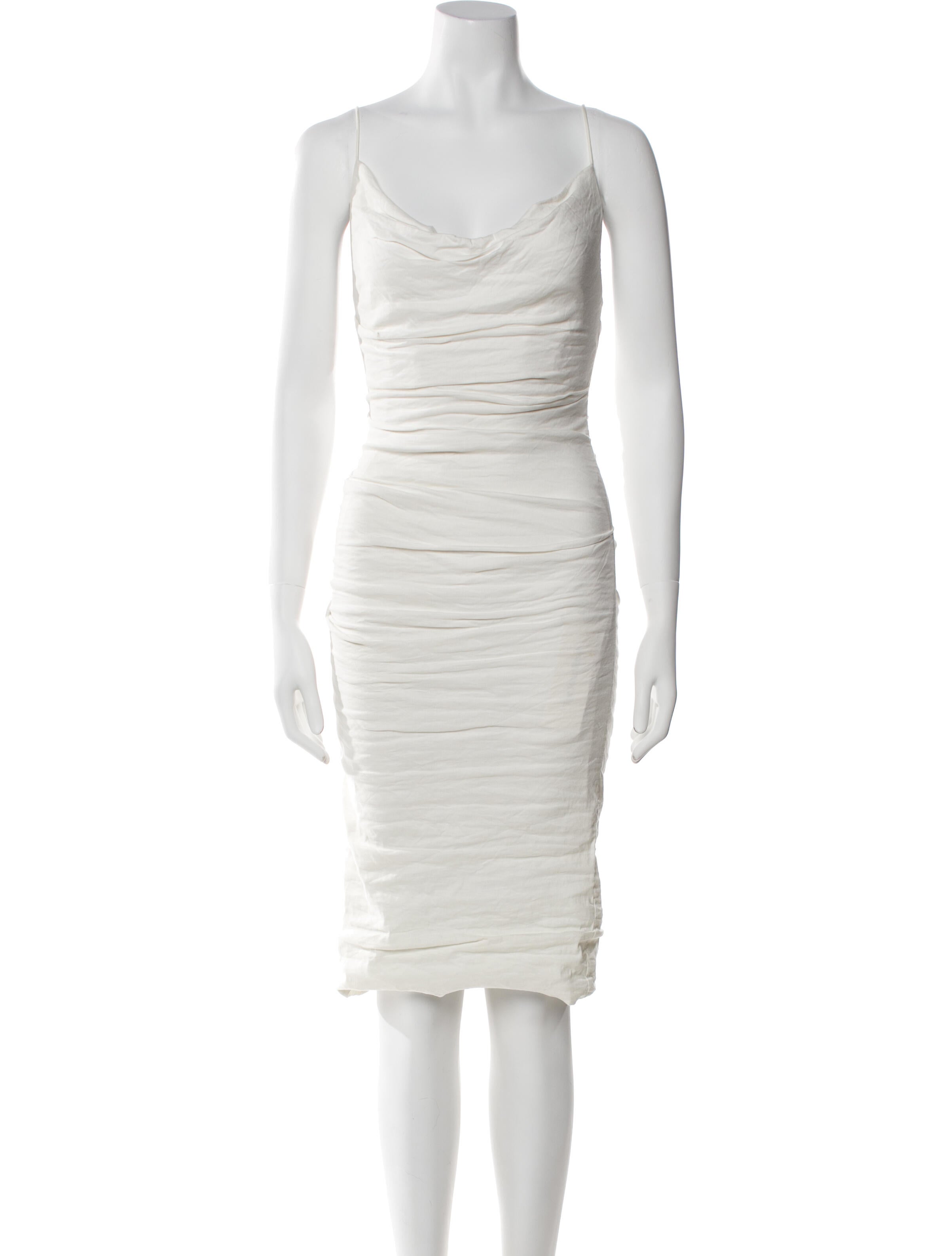 Nicole Miller Cowl Neck Knee-Length Dress