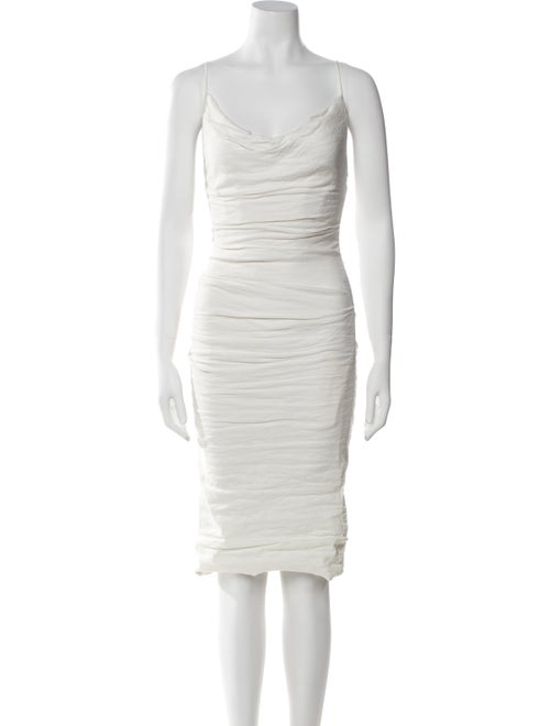 Nicole Miller Cowl Neck Knee-Length Dress